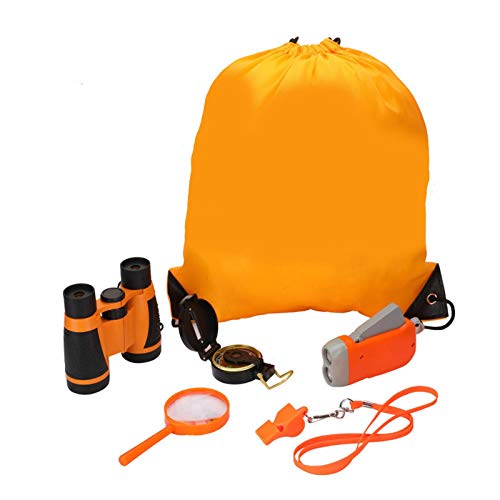 Mississ Kits de Aventura al Aire Libre de 6 Piezas, Kit de exploración para niños portátil y Seguro, Juego de exploración para niños al Aire Libre para Acampar, Senderismo y Juegos de simulación