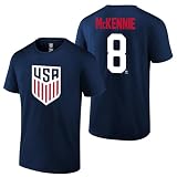 Icon Sports Officially Licensed US Men's National Soccer Team Weston McKennie Cotton T-Shirt - Unisex Adult - MNT480CT Navy L