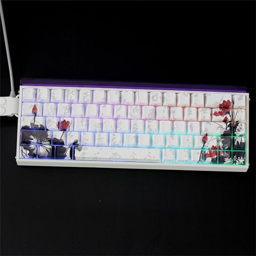 Teclas ergonómicas PBT MXes florales para solucionar la fatiga y el desgaste en tu teclado. 6