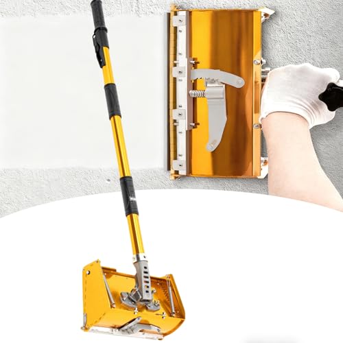 Drywall Flat Finishing Box Set, 10-Inch Wide Drywall Taping Tool, 40-64'' Adjustable Handle Finishing, Scraping Head Angle Aluminum Compound Mud Taping Tools