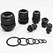 maierke 100PCS IP68 Waterproof Cable Gland Kit,Nylon Cable Glands Assortment Adjustable NPT 1/4” 3/8” 1/2” 3/4” 1” PG7 PG9 PG11 PG13.5 PG16 PG19 with Gasket for Waterproof Junction Box Wire Connect