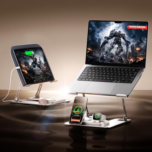 Transformers Aluminum Laptop Stand with QI2 Wireless Charger - image 1