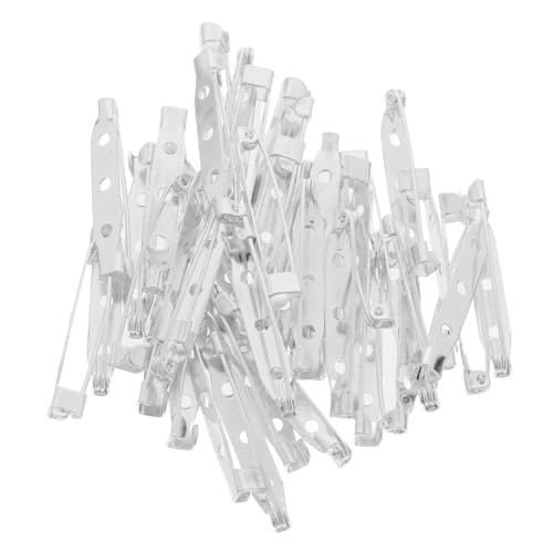 KONTONTY 40pcs Safety Pin Backing Kit for Jewelry Making and Crafts Versatile Brooches Badges Sweater Pins Lightweight and Durable for Parties and DIY Accessories