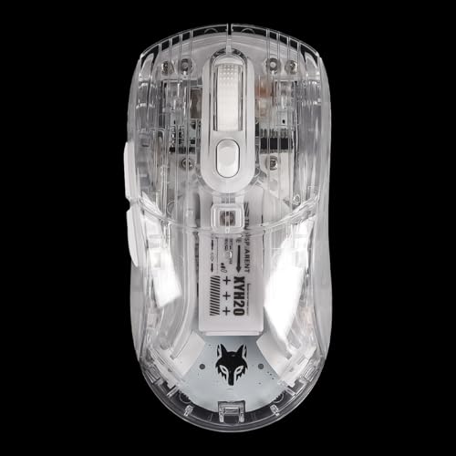 Mouse inalámbrico recargable para juegos con 5 DPI y diseño ergonómico blanco 4