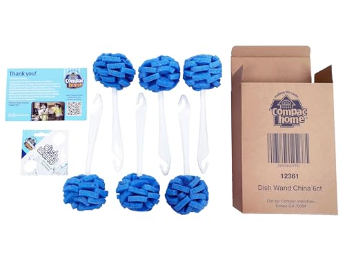 Compac Home 12301 Dish Wand China Scrubbing Sponge By Compac Home, Cleans Dishes And Glassware Effectively thumb #2