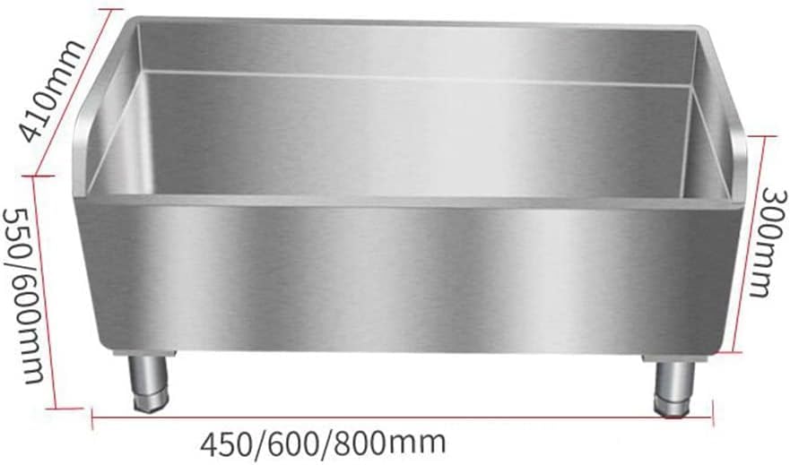 Fregadero de acero inoxidable con lavabo profundo resistente que evita salpicaduras 7