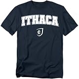 LOGOVISION Ithaca College Arch Logo Unisex Adult T Shirt, Navy, Large