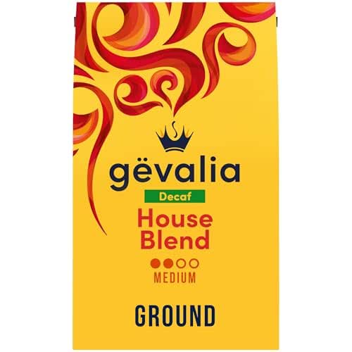 Gevalia House Blend Decaf Medium Roast Ground Coffee, 20 oz