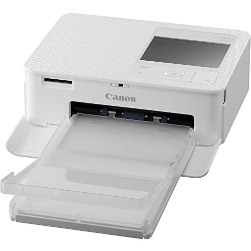 Canon SELPHY CP1500 Compact Photo Printer (White) (5540C002) KP-108IN Color Ink and Paper Set + 64GB Ultra Memory Card + Cleaning Kit + Memory Card Wallet + Card Reader