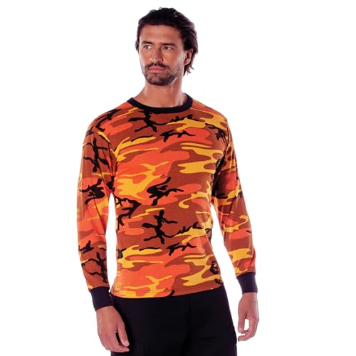 Image of Rothco Long Sleeve Camo T-Shirt | Rugged Camouflage Crew Neck T Shirt, Comfortable Casual Tee for Men & Women