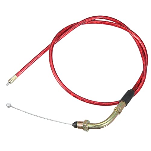 Câble d'accélérateur coudé rouge de 86,4 cm pour pit bike et ATV 125cc