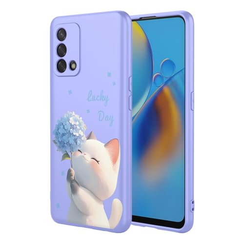 BORYA Silicone Cover per OPPO A74 4G/Oppo Reno6 lite/Oppo A95 4G, Ultra Sottile Antiurto Morbida Antigraffio Premio TPU Custodia, Elegante Semplice Colore Modello Caso con Fodera Microfibra. P9