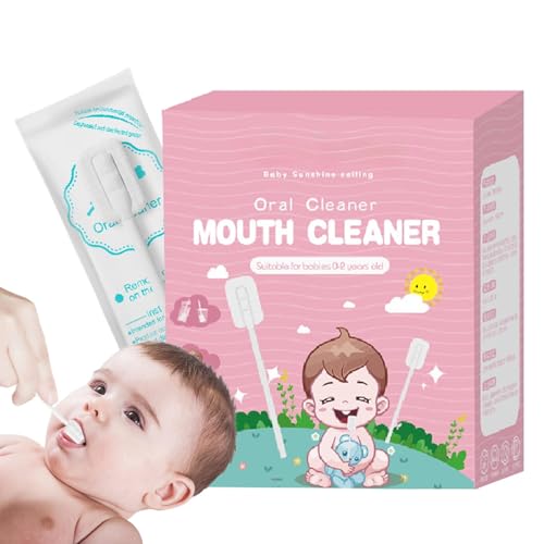 Limpieza de lengua de gasa para bebés, Limpieza de lengua para bebés - Palillos de limpieza oral suaves de 30 piezas - Limpiar goma de gasa de lengüeta bucal portátil - Limpiar la lengua del cepillo
