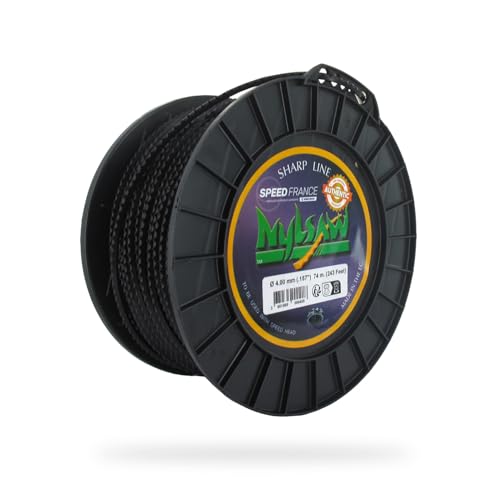 NYLSAW - Fil Nylon - Ø 4,0mm - L 74m - Fil Haute Performance - Profil en Forme de Lame Dentelée -...