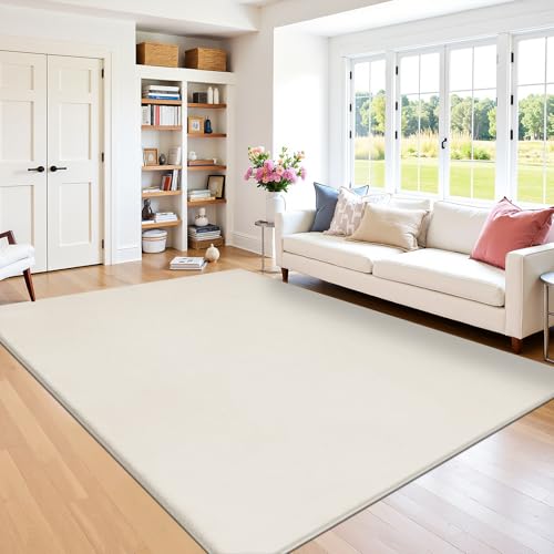 Tapete decorativo SHACOS piel sintética 5'x7' crema miniatura 1