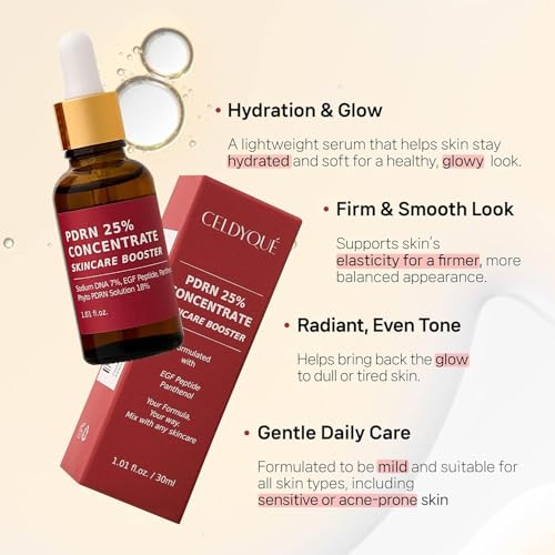 Image of Salmon DNA PDRN 250,000 ppm Concentrate Skincare Booster - Microneedling Serum w /EGF Peptide & PDRN 25% Growth Factor - Anti-Aging Face Serum with Panthenol 1 Fl Oz Korean Skincare