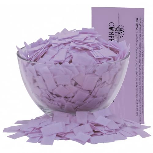 Ultimate Confetti, Lavender Purple Biodegradable Confetti - Rectangular Flame-Resistant and