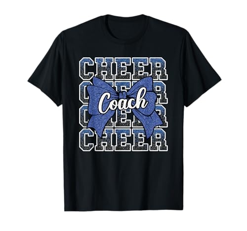 Blue Funny Sport Loud Proud Cheer Coach Dad Father's Day T-Shirt