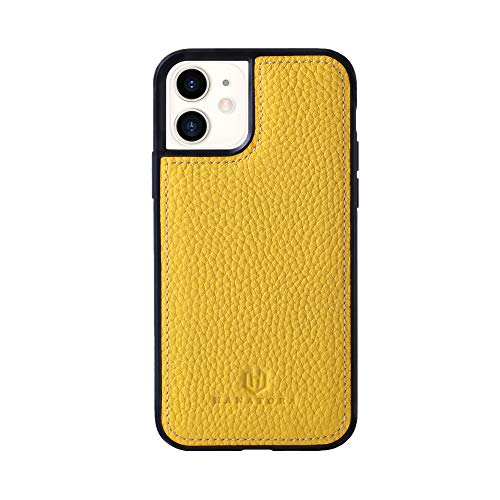 iPhone11 本革ケース シュリンクカーフレザー 耐衝撃 ハンドメイド ギフト おしゃれ シンプル 大人可愛い メンズ レディース スマホケース 黄色 レモン イエロー SPG-11-Yellow