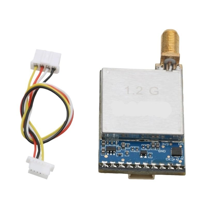 1 pz RX1264-CPB 1.2G VRX, ricevitore video wireless 64CH FPV NTSC/PAL | Ingresso 12V 120mA, pulsante di selezione canale, supporto NTSC/PAL, ricezione video wireless for sistema FPV