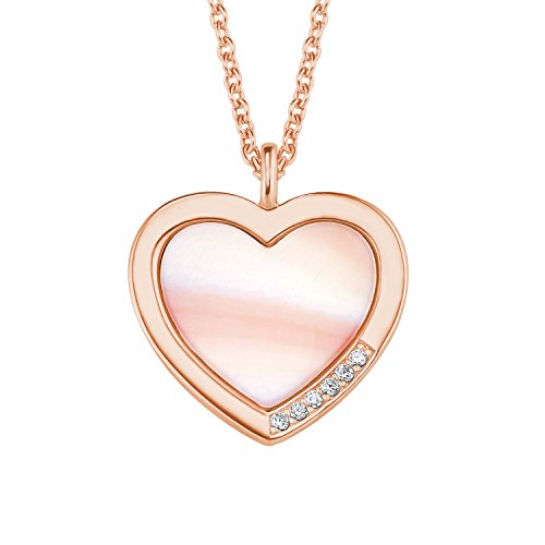 s.Oliver Damen-Ketten mit Anhänger Silber_vergoldet Perlmutt 2021028