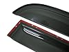 Tuningpros WV-197 Outside Mount Window Visor Deflector Rain Guard Dark Smoke 2-pc Set, Compatible with 2010-2013 Ford Transit Connect #1