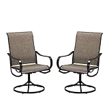 VICLLAX Outdoor Swivel Dining Chairs Patio Furniture for Lawn Garden Backyard Set of 2