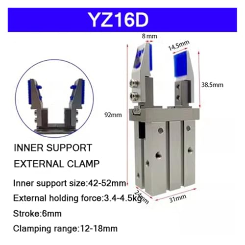 Mandrin de serrage pneumatique Yz16d : fixation interne sans vibrations - 3