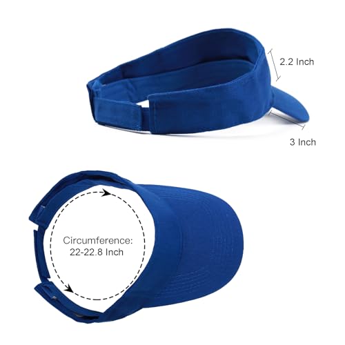 Image of ANDICEQY Sport Sun Visor Hats Adjustable Empty Top Baseball Cap Cotton Ball Caps for Women and Men
