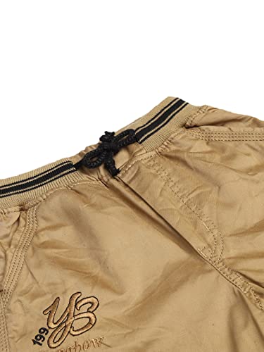 Image of ADBUCKS Boys Mid Rise Relaxed Easy Wash Chambray 3 /4th Cargos Trousers