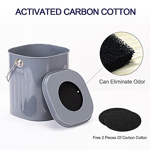 Nalati Nuovoo 1.3 Gal Compost Bin With Lid For Kitchen Countertop, Rust Proofw, Non Smell Filters (Grey) #TOP2
