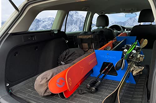 TRAPSKI All Mountain Ski and Snowboard Mobile Rack | Marine Grade HDPE Plastic | UV Protected | Premium Strap Included | 3 Year Warranty | Made in The USA | Veteran Owned Business… (Black, Quad) - Thumbnail 4