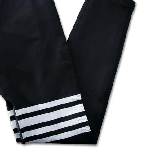 Pantalones de yoga para mujer, pantalones elásticos con bolsillos para mujer, leggings a rayas para exteriores, cintura alta, pantalones de yoga para correr, leggings de maternidad, pantalones de yoga - imagen 3