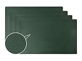 Vinyl Waterproof Placemats, PU Table Mats, Set of 4, Stain Resistant, Heat Resistant, Non-Slip Easy