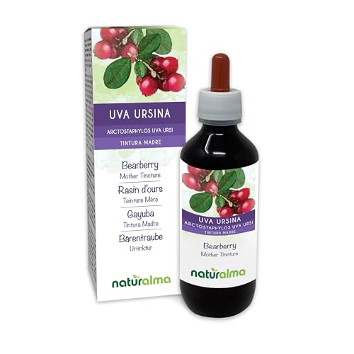 Uva ursina (Arctostaphylos uva ursi) foglie Tintura Madre analcoolica Naturalma - Estratto liquido gocce 200 ml - Integratore alimentare - Vegano
