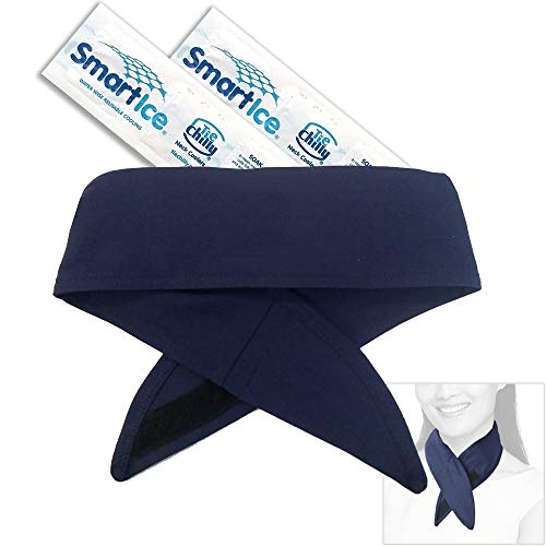 Enfriador de cuello azul marino para evitar la sudoración cervical excesiva