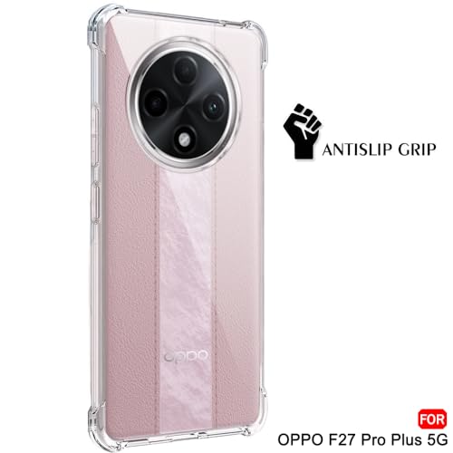 Image of TheGiftKart Crystal Clear Back Cover Case for Oppo F27 Pro Plus 5G | Shockproof Soft TPU Case | Cushioned Edges for Ultimate Protection Back Cover Case for Oppo F27 Pro Plus 5G (TPU, Transparent)