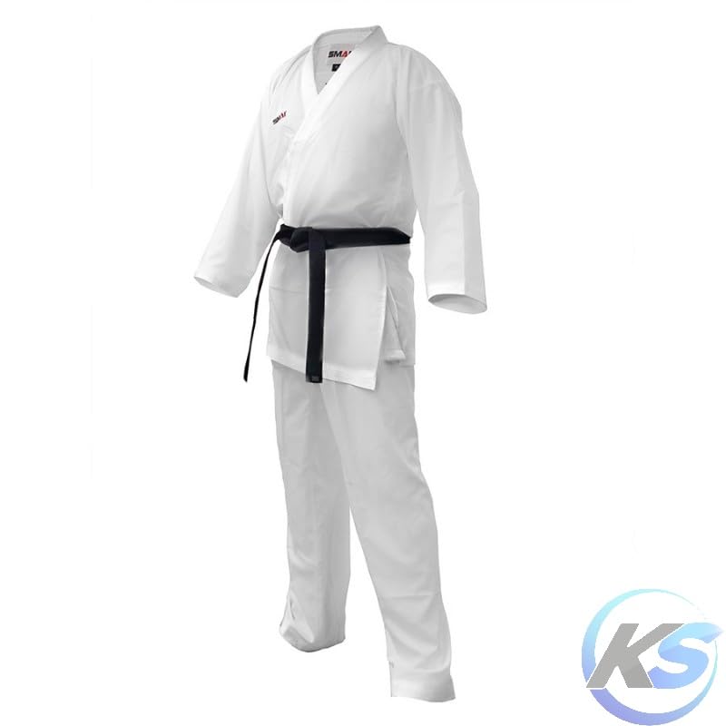 SMAI Karategi Pro Fighter Kumite – Omologato WKF, Microfibra Ultra‑leggera con Ventilazione, Giacca & Pantaloni – Uniforme Competizione Karate