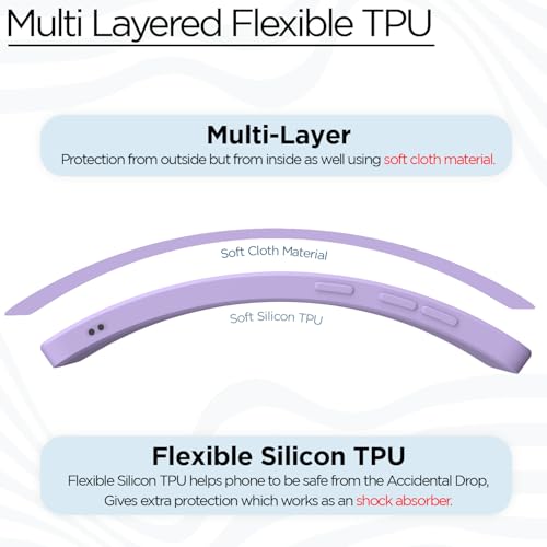 Image of Outlouders Back Cover for Samsung Galaxy A53 5G | Camera Protection | Durable Soft Matte Silicone Bumper Case (Purple)