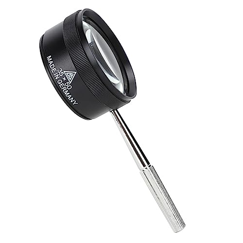 Lente Dingrandimento Portatile 35X 50 Mm con Manico per la Lettura identificazione dei Gioielli