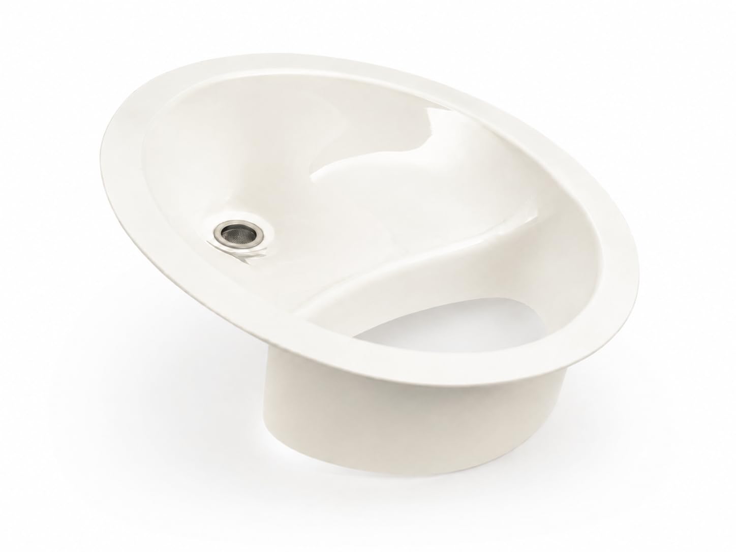Insert de déviation pour toilette compostante en liquide par Free Range Designs | Séparateur universel facile à nettoyer en ABS (Blanc)
