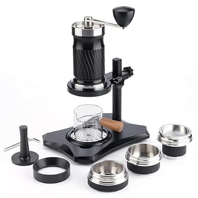 Manual Espresso Machine Set, 9-12Bar Pressure, 100ml Water Tank, No Power Needed, Portable Coffee Maker for Camping, Travel, Outdoor Cappuccino & Latte
