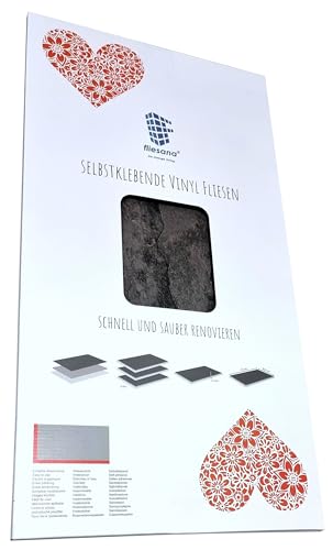 Fliesana Dalles en vinyle avec joint en aluminium