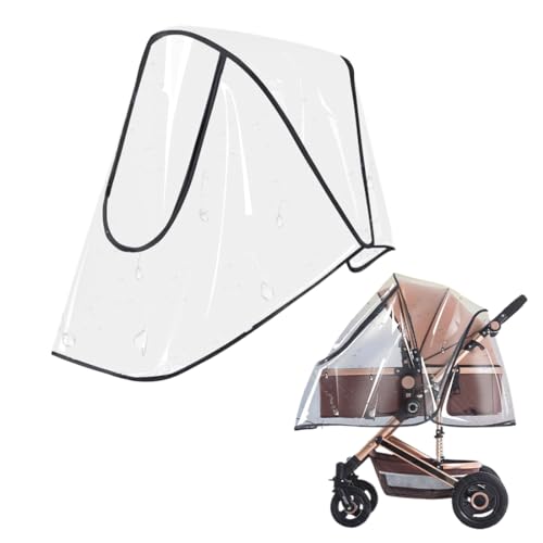 Protector de lluvia universal para cochecitos y bañeras de bebé con buena circulación de aire, mirilla y capota – sin contaminantes