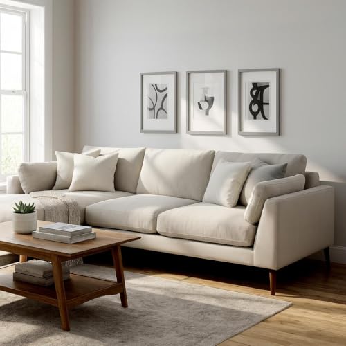 Nicola Spring A3 Picture Frames with A4 Mounts - 3 Pack Grey Photo Frame (29.7 x 42cm) - Landscape Portrait Display with Glass Front Aperture for Freestanding & Wall Mounting Certificate, Poster