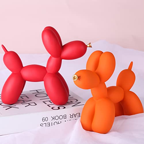 Xiaomagg Creative Balloon Dog Sculpture Modern Home Decoration Trendy Animal Art Ornaments Collection Figurine Bedroom Living Room Office Desktop Resin Decors (Black) #TOP5