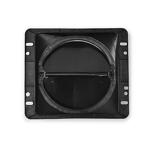 Seavy Range Hood/Kitchen Chimney Check Valve Auto ON/Off Adapter Kitchen Exhaust Valve | Black (160 mm)