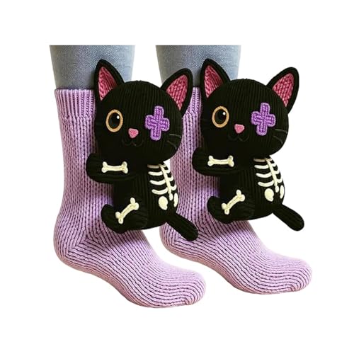 Chaussettes tricot 3D animaux en coton fait main de qualité supérieure