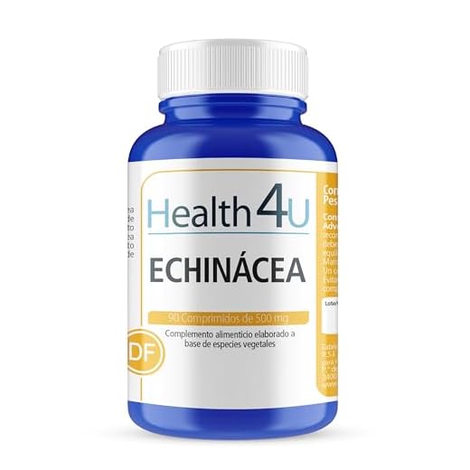 H4U Echinácea 90 comprimidos - Suplemento para el sistema inmunitario y mejora de la cicatrización