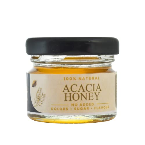 Image of Shiva Organic Raw Acacia Honey 30g | 100% Pure NMR Tested | Raw and Unprocessed